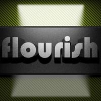 flourish word of iron on carbon photo