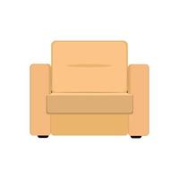 ilustración de sillón suave beige vector