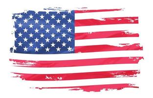 bandera americana vintage y descolorida vector