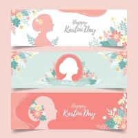 Happy Kartini Day Banner Template vector
