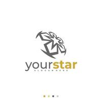 Star Ball logo vector template, Creative Star logo design concepts