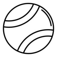 icono de línea de pelota de tenis vector