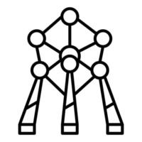 Atomium Line Icon vector