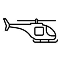 icono de línea de helicóptero del ejército vector