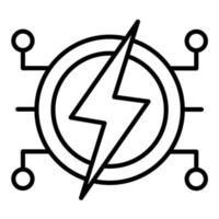 Smart Energy Line Icon vector