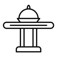 Dinner Table Line Icon vector