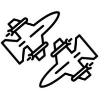 Flight Directions Line Icon vector