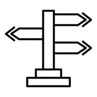 Directional Sign Line Icon vector