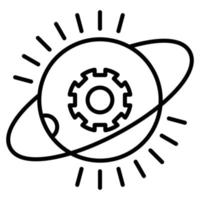 icono de línea de supernova vector