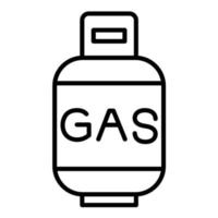 icono de línea de cilindros de gas vector