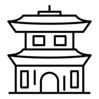 Temple Line Icon vector