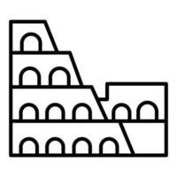 Coliseum Line Icon vector