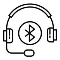 Wireless Earphones Line Icon vector