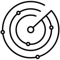 Radar Line Icon vector