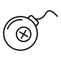 Pirate Bomb Line Icon vector