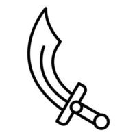 Swords Line Icon vector