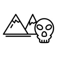 Skull Island Line Icon vector