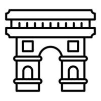 Arc De Triomphe Line Icon vector