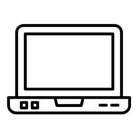 icono de línea de laptop vector