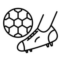 icono de línea de tiro libre de fútbol vector