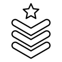 Army Chevron Line Icon vector