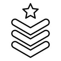 Army Chevron Line Icon vector