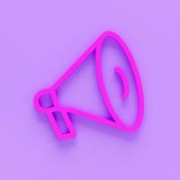 Loudspeaker 3d icon. Speaker for emergency announcements and promotions. Megaphone for global event alert and marketing information. Loud public audio broadcast photo