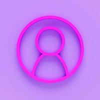 rosa crear icono de pantalla de cuenta aislado sobre fondo rosa. concepto de minimalismo. ilustración 3d procesamiento 3d.