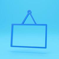 3d render of Signpost, Road Sign Icon Design Template. Road sign line icon. Signpost outline linear symbol. Travel pointer. 3d illustration isolated on the colour background. photo