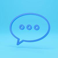 Pink Chat icon isolated on pink background. Speech bubbles symbol. Minimalism concept. 3d illustration 3D render. photo