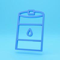 Gasoline fuel canister icon. Petrol can gallon gas tank fuel container 3d render illustration. photo