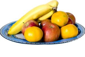 Fruits isolated on white, closeup photo