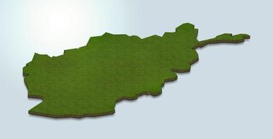 3D map illustration of Afghanistan photo