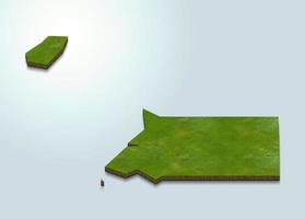 3D map illustration of Equatorial Guinea photo