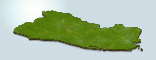 Ilustración de mapa 3d de el salvador foto