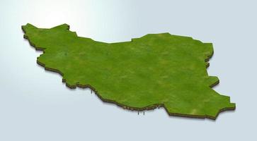 Ilustración de mapa 3D de Irán foto