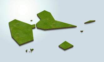 3D map illustration of Guadeloupe photo