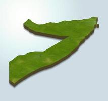 3D map illustration of Somalia photo