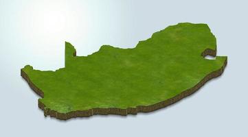 3D map illustration of South Africa photo
