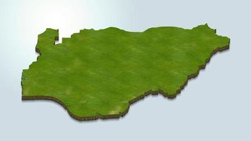 3D map illustration of Nigeria photo