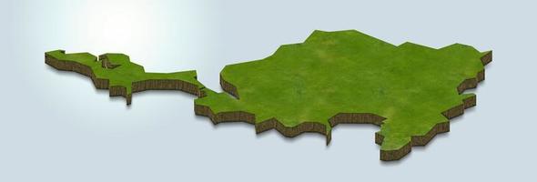 Ilustración de mapa 3d de sint maarten foto