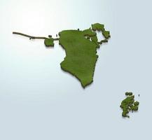 Ilustración de mapa 3d de bahrein foto