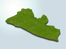 3D map illustration of Liberia photo