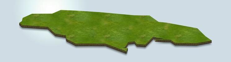 3D map illustration of Jamaica photo