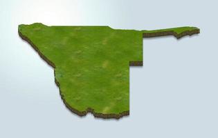 3D map illustration of Namibia photo