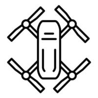 icono de línea de drone vector