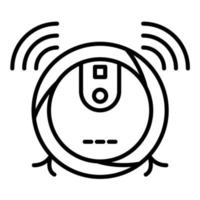 Robot Vaccum Line Icon vector