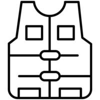 Life Jacket Line Icon vector