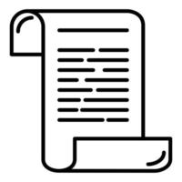 Pirate Scroll Line Icon vector