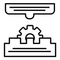 Engineering Printer Line Icon vector